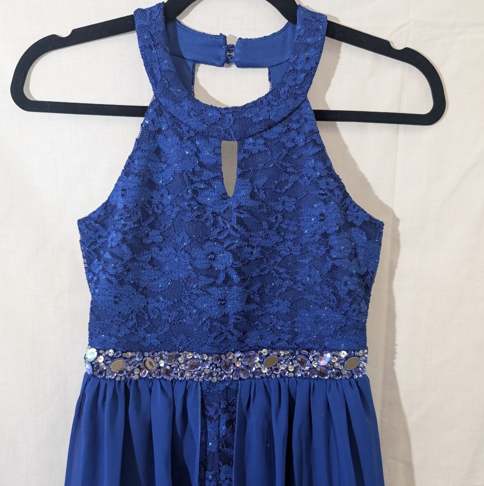 Speechless Girls Royal Blue Cocktail Party Dress, Size 12 - Picture 2 of 14
